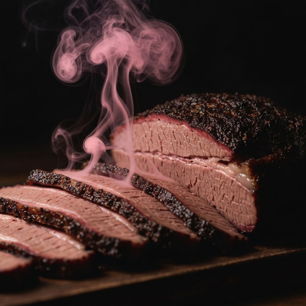 Wędzone mięso w kanapce